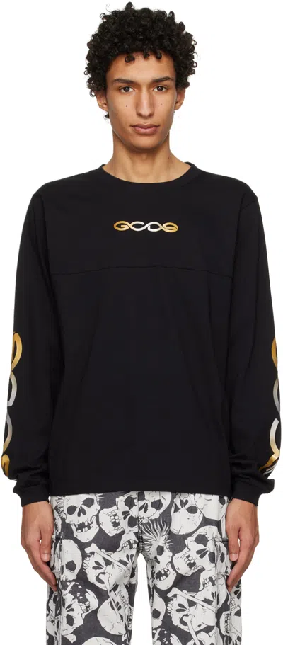 Gcds Black Reflective Long Sleeve T-shirt