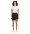 Gcds Black Solid Mini Skirt In Black