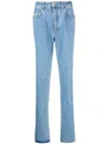 Gcds Bling Cut-out Jeans In Blau