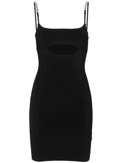Gcds Bling Knit Mini Dress In Black