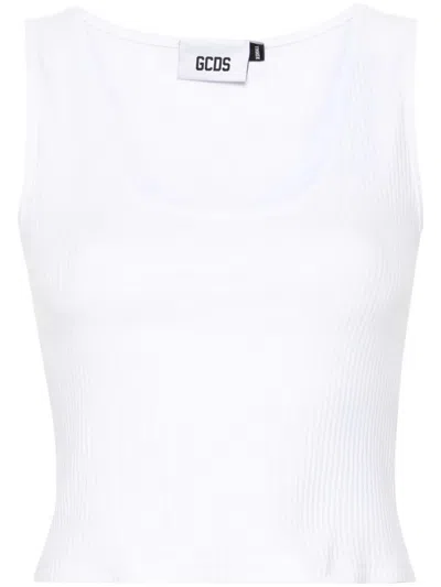 Gcds Bling Logo Tank Top In White