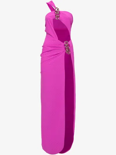 Gcds Bling Midi Dress In Pink