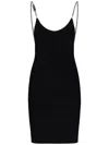 Gcds Short Dress With Rhinestones In Black