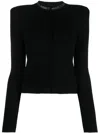 Gcds Bling Mini Ribbed Cardigan In Black