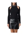 Gcds Bling Rhinestone-embellished Knitted Top In Black