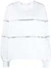 Gcds Cotton Sweatshirt With Frontal Logo Patch In White