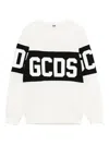 Gcds Block-logo Sweatshirt In White