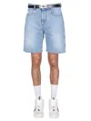 Gcds Blue Solid Shorts In Light Blue