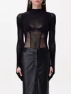 Gcds Seamless Long-sleeve Bodysuit In Schwarz