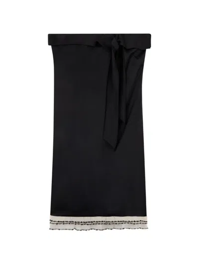 Gcds Bow-detail Mini Dress In Black
