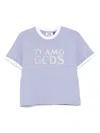 Gcds Boxy T-shirt With Glitter Ti Amo
