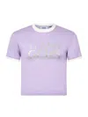 Gcds Boxy T-shirt With Glitter Ti Amo  In Multicolor