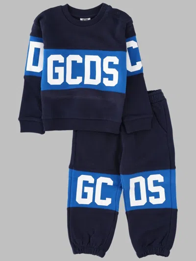 Gcds Boys Baby Blue Mini Sweatshirt And Pants Set