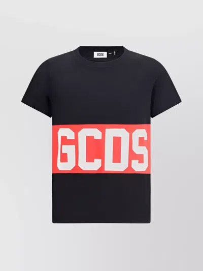 GCDS BRANDED CREW NECK T-SHIRT