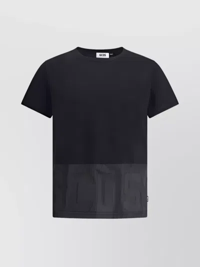 Gcds Branded T-shirt With High Band Design In Black