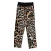 Gcds Leopard-print Drawstring-waist Pants In Brown