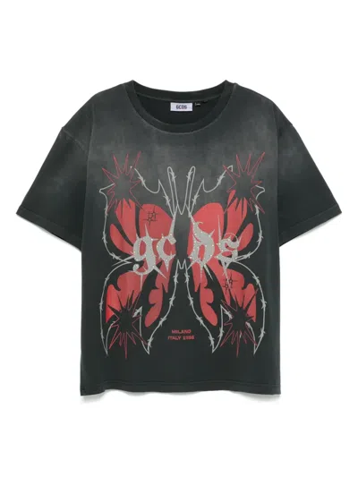 Gcds Butterfly T-shirt In Multicolor