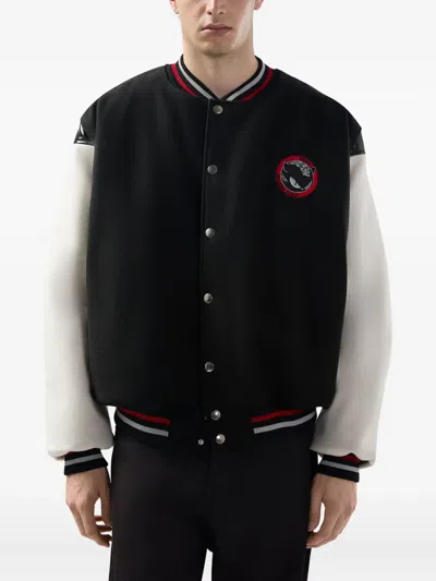 Gcds Buttoned Appliqué-detail Jacket In Black