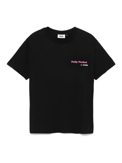 Gcds Polly Pocket Pizza Oversize Tshirt In Black
