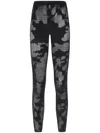 Gcds Camouflage-pattern Mesh Leggings In Black