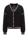 Gcds Logo Knit Cardigan In Black