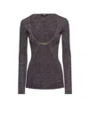 Gcds Long Multicolor Cardigan With Logo Clip In Lurex Woman In Grey