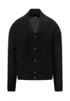 Gcds Cardigan Logo Buttoned Cardigan In Black