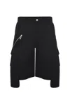 Gcds Black Cotton Bermuda Shorts