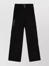 Gcds Cargo Utility Trousers Zip Pocket In Black