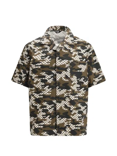 Gcds Check Camouflage Shirt In Pattern