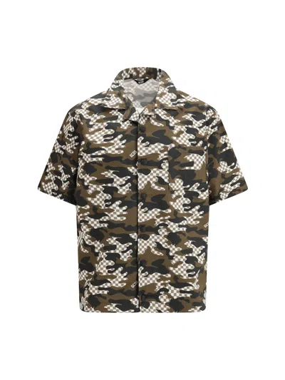 Gcds Checked Camo Shirt In Multi