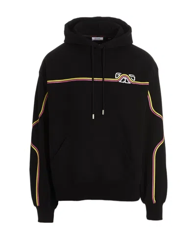 GCDS GCDS LOGO PRINTED DRAWSTRING HOODIE