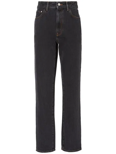 Gcds Choker Rhinestone-embellished Jeans In Black