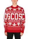 Gcds Logo Embroidered Jumper In Red
