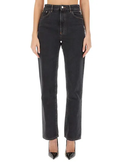 Gcds Classic High-waisted Denim Jeans In Black