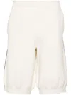 Gcds College Bouclé-knit Bermuda Shorts In Nude