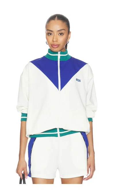 Gcds Color Block Track Jacket In White