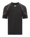 Gcds Cotton T-shirt With Comma In Black