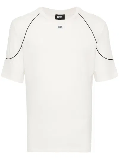 Gcds Comma Cotton T-shirt In Neutrals