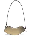 Gcds Comma Holographic-effect Medium Shoulder Bag In Gold