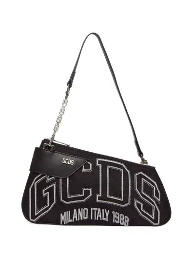 Gcds Comma Notte Shoulder Bag In Black