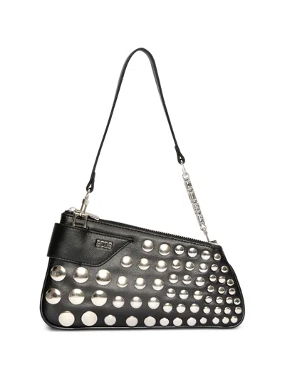 Gcds Comma Notte Shoulder Bag In Black