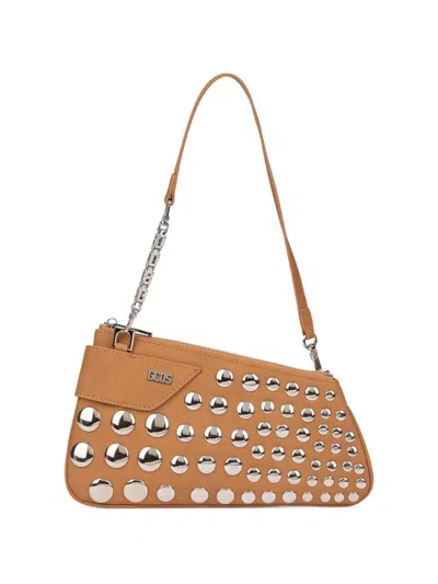 Gcds Comma Notte Shoulder Bag In Brown