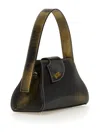 Gcds Comma Shoulder Bag In Black