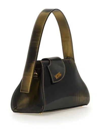 Gcds Comma Shoulder Bag In Black