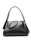 Gcds Comma Small Leather Mini Bag In Black