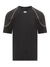 Gcds Cotton T-shirt With Comma In Black