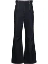 Gcds High Waist Denim Trousers In Blue