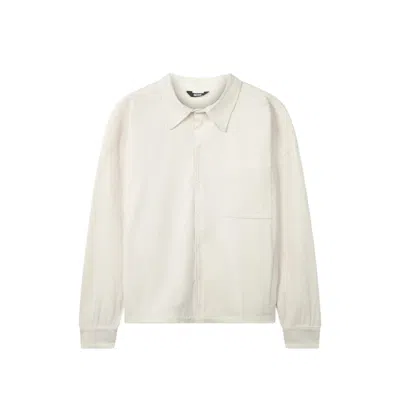 Gcds Corduroy Chest-pocket Shirt In White