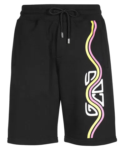 Gcds Cotton Bermuda Shorts In Black